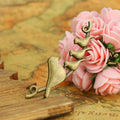 66x18MM Antique Silver Zinc Alloy Bird Charm Pendant for DIY Necklace Bracelet Jewelry Making
