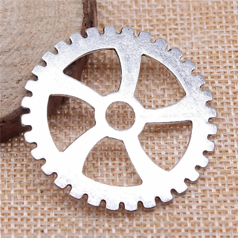 40mm 5.4g Multi-Color Zinc Alloy Large Gear Charm Pendant for Necklace Bracelet DIY Jewelry Making