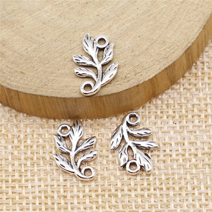 10x15mm 0.6g Multicolor Zinc Alloy Leaf Connector Charm for Bracelet Necklace DIY Jewelry Making