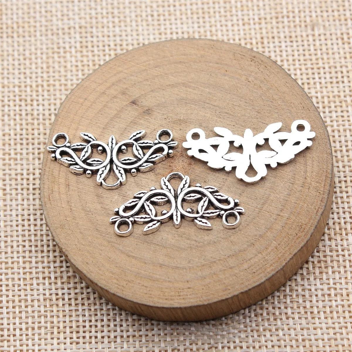 29x14mm 1.35g Antique Silver Zinc Alloy Tree Branch Connector Charm for DIY Necklace Bracelet Making