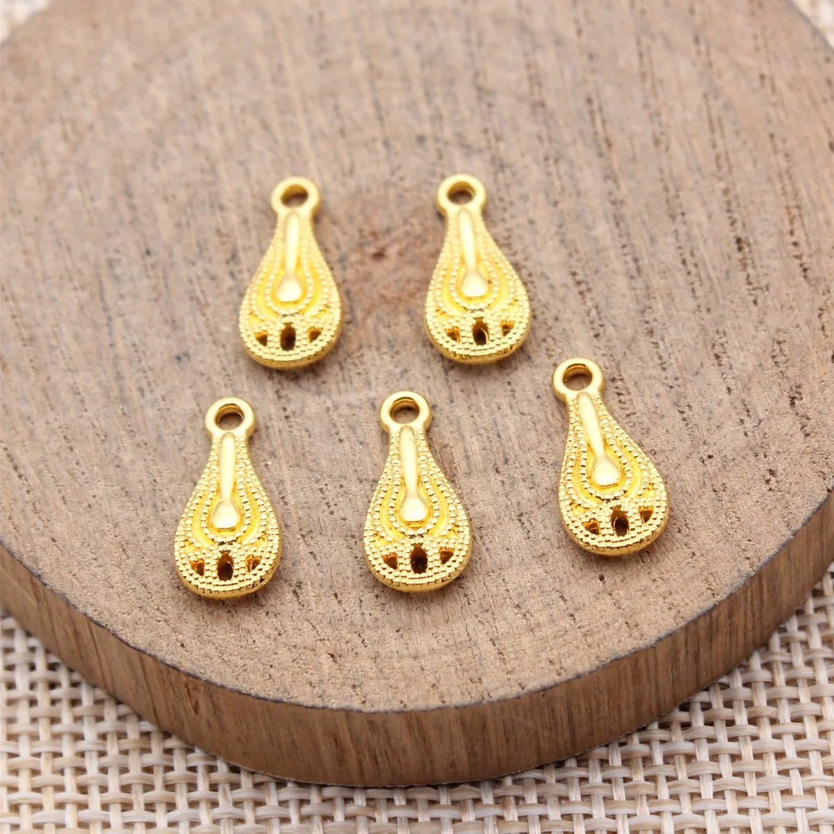 15x6.7mm 0.57g Multicolor Zinc Alloy Water Drop Charm Pendant for DIY Necklace Bracelet Jewelry Making