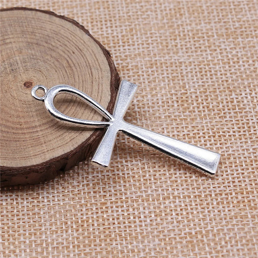 52x28mm 4.5g Zinc Alloy Cross Charm Pendant for DIY Necklace Bracelet Jewelry Making