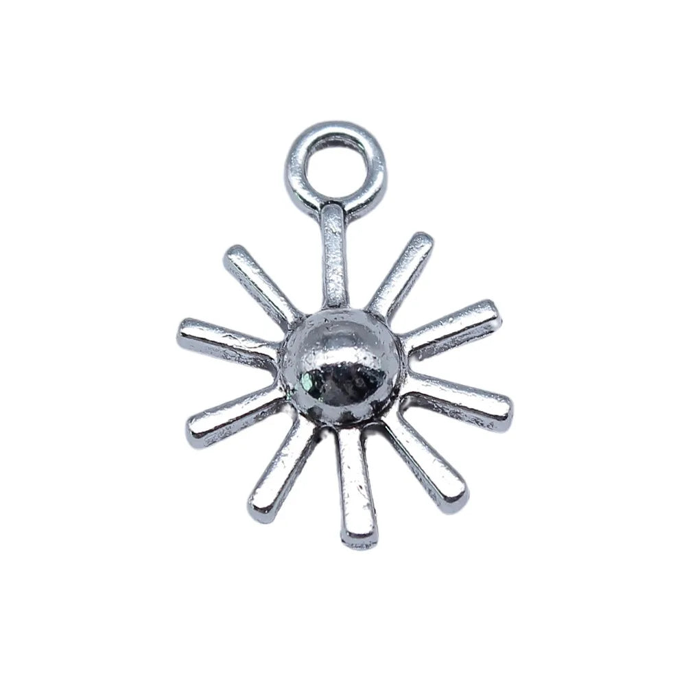 14x18mm 1g Multicolor Zinc Alloy Small Sun Charm Pendant for DIY Necklace Bracelet Jewelry Making