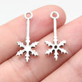24x10mm 0.76g Antique Silver Zinc Alloy Snowflake Magic Wand Charm Pendant for DIY Necklace Jewelry