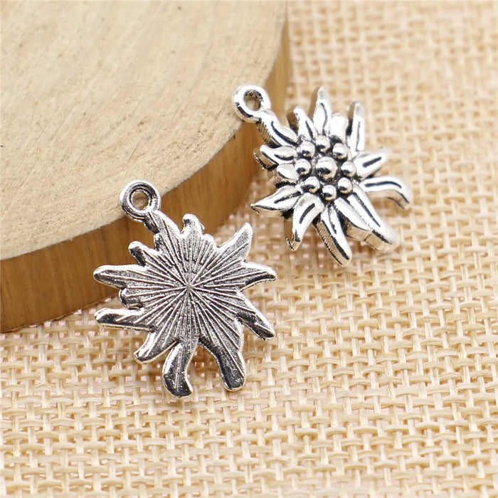 21x17mm 1.5g Multicolor Zinc Alloy Flower Charm Pendant for DIY Necklace Bracelet Jewelry Making