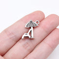 18x19mm 1.9g Antique Silver Zinc Alloy Beach Chair Charm Pendant for DIY Necklace Bracelet Making