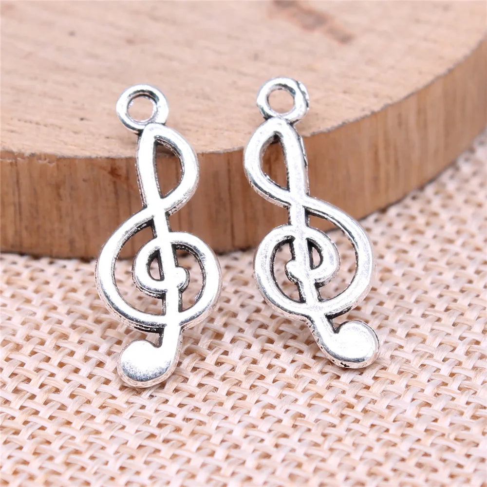 26x10mm 0.8g Multicolor Zinc Alloy Music Note Charm Pendant for DIY Necklace Bracelet Jewelry Making