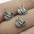 10x10mm 0.8g Multicolor Zinc Alloy Halloween Pumpkin Charm Pendant for DIY Bracelet Necklace Making
