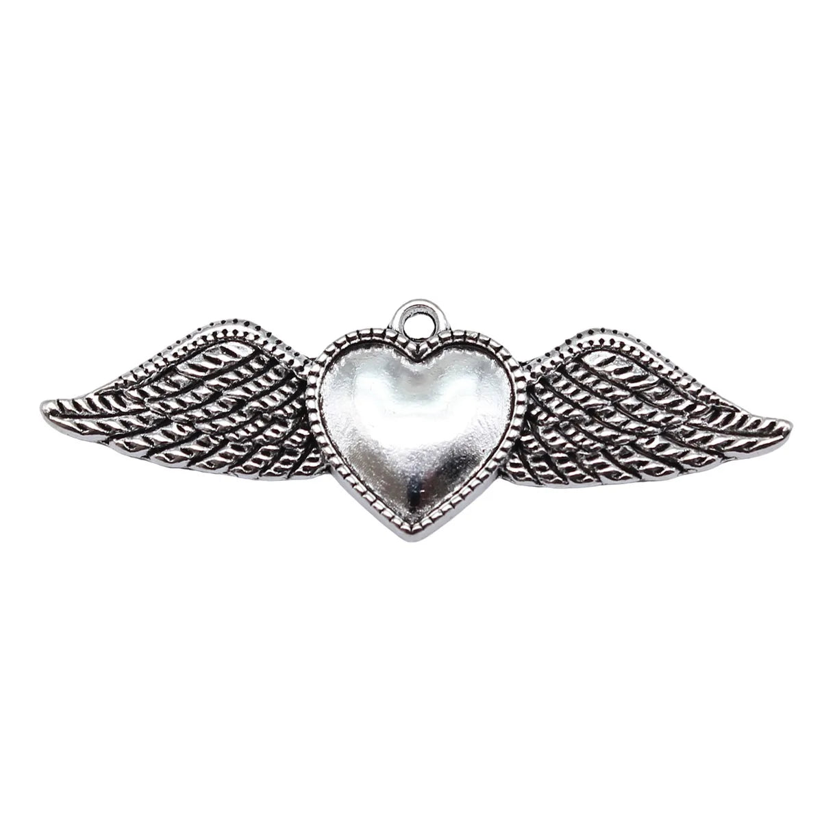 54x18mm 4.2g Antique Silver Zinc Alloy Gothic Heart Charm Pendant for DIY Necklace Making