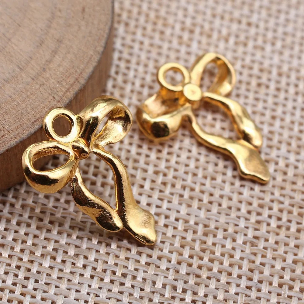 17x22mm 1.1g Multicolor Zinc Alloy Bow Butterfly Charm Pendant for DIY Necklace Bracelet Jewelry Making