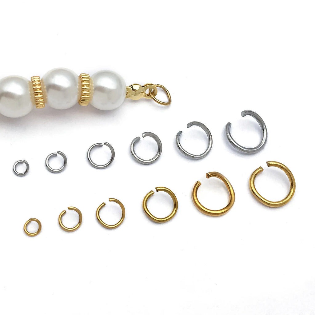 Stainless Steel Open Jump Rings C Rings Connector Findings for DIY Necklace Bracelet