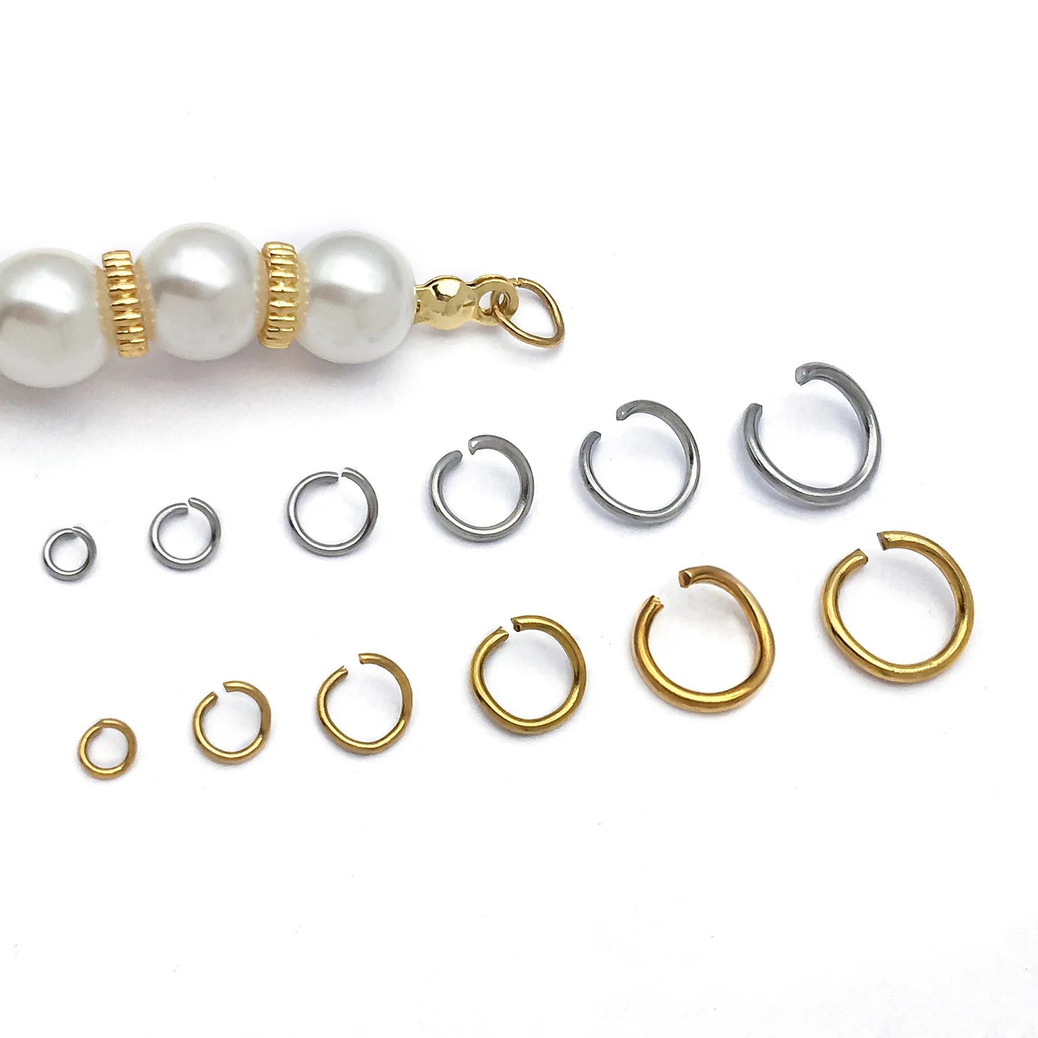 Stainless Steel Open Jump Rings C Rings Connector Findings for DIY Necklace Bracelet