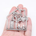 59x52mm 13.7g Multicolor Zinc Alloy Happy Family Charm Pendant for DIY Family Theme Jewelry