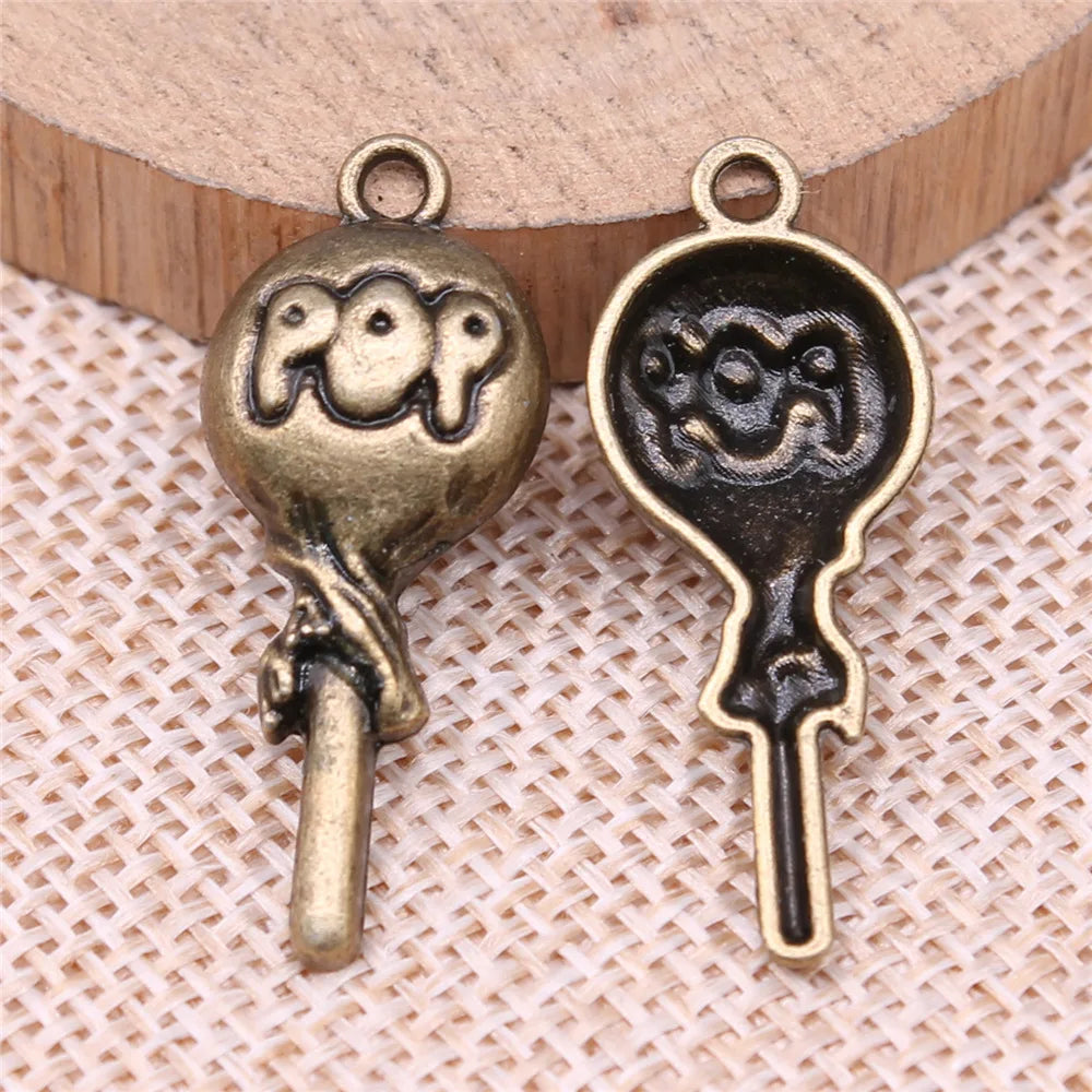 31x13mm 1.65g Multicolor Zinc Alloy Lollipop Charm Pendant for DIY Necklace Bracelet Jewelry Making