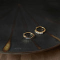 14K Gold Plated Copper Zircon Micro Pave Geometric Hoop Clip On Drop Earrings