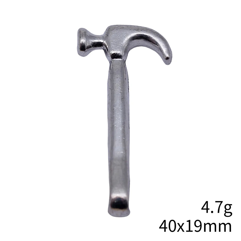 40x19mm 4.7g Multicolor Zinc Alloy Hammer Mallet Charm Pendant for DIY Necklace Bracelet Jewelry Making