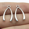 25x14mm 1.5g Multicolor Zinc Alloy Wishbone Charm Pendant for DIY Necklace Bracelet Jewelry Making