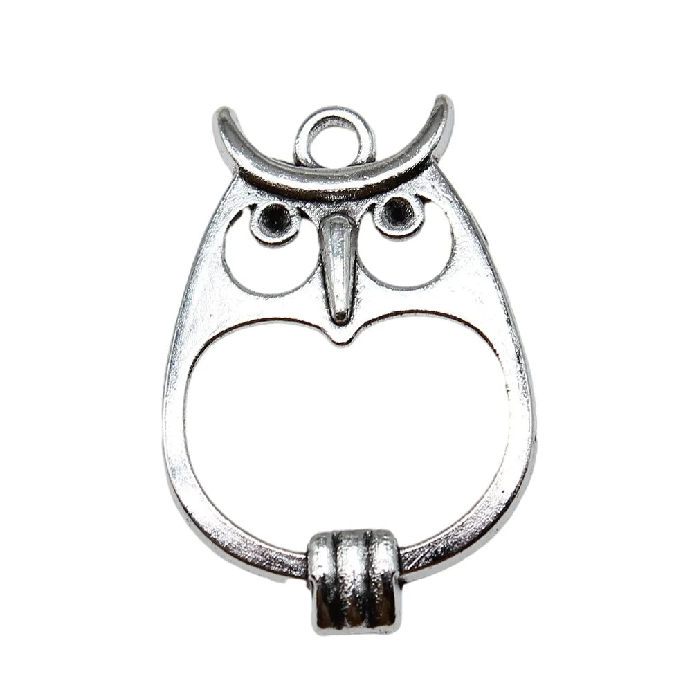 34x24mm 2.7g Multicolor Zinc Alloy Owl Cat Charm Pendant for DIY Bracelet Necklace Jewelry Making