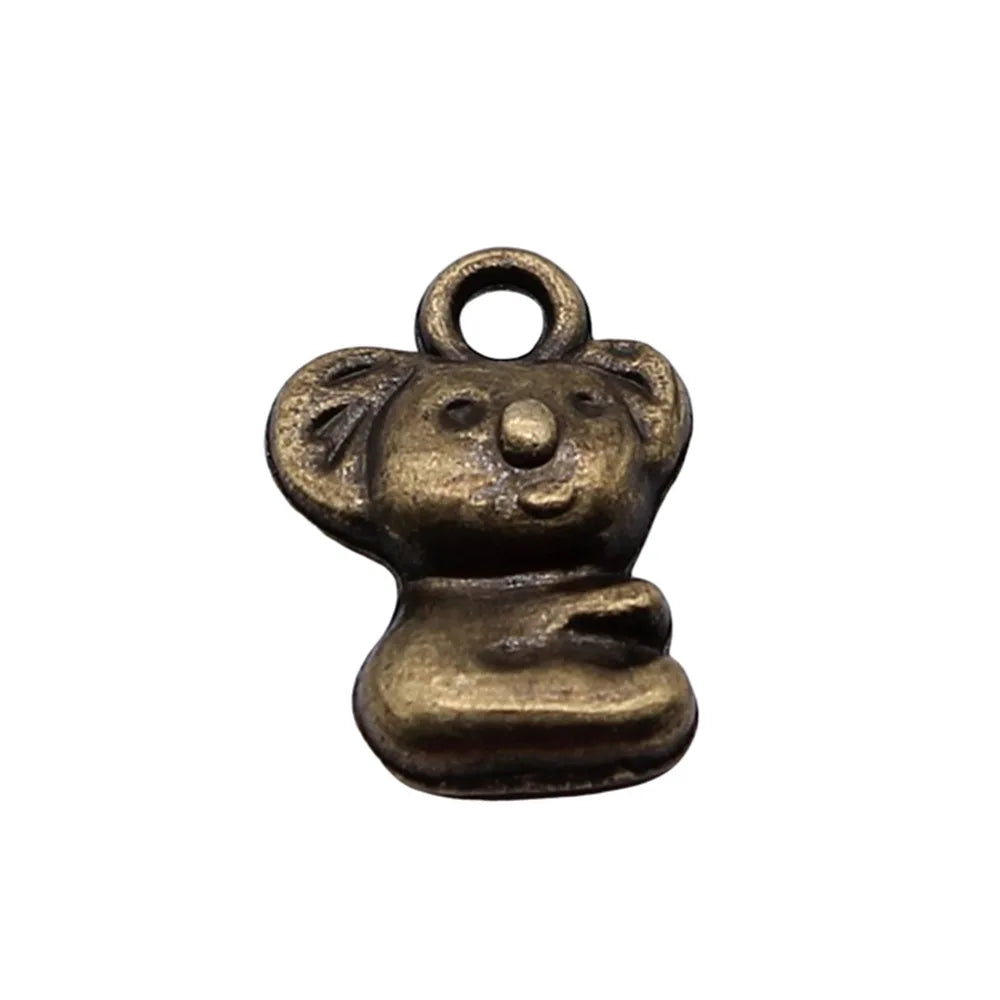 11x15mm 0.6g Multicolor Zinc Alloy Koala Charm Pendant for DIY Necklace Bracelet Jewelry Making