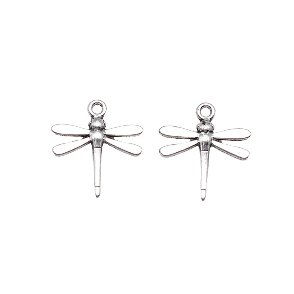 18x17mm 0.68g Multicolor Zinc Alloy Dragonfly Charm Pendant for DIY Earrings Necklace Jewelry Making