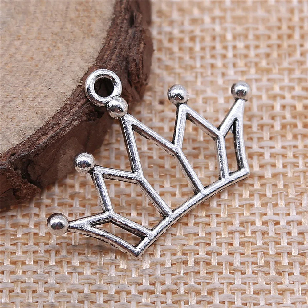 20x30mm 1.3g Multicolor Zinc Alloy Crown Charm Pendant for DIY Necklace Bracelet Jewelry Making