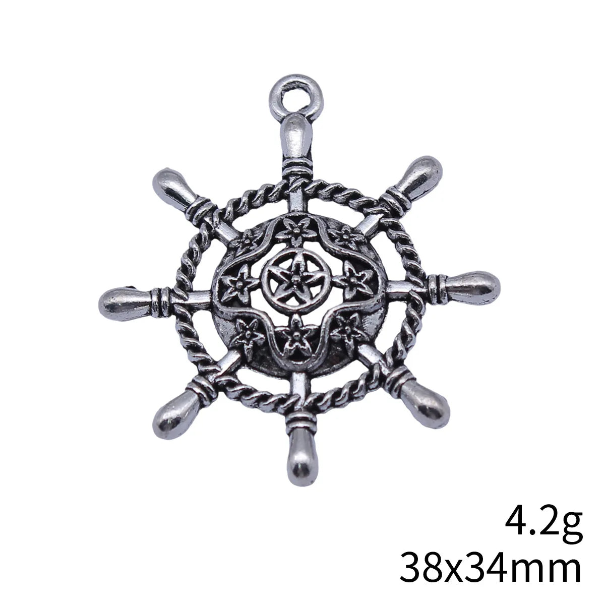 38x34mm 4.2g Multicolor Zinc Alloy Rudder Charm Pendant for DIY Necklace Bracelet Accessories