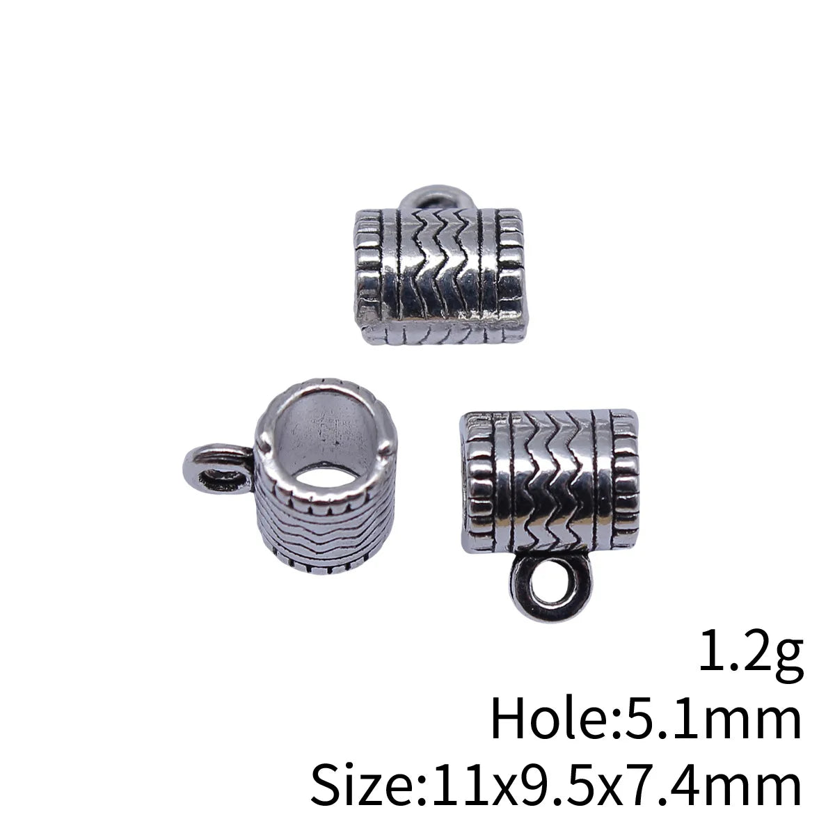 11x9.5x7.4mm 1.2g Multicolor Zinc Alloy Three Way Bail Pendant Connector for Bead Tassel Jewelry DIY