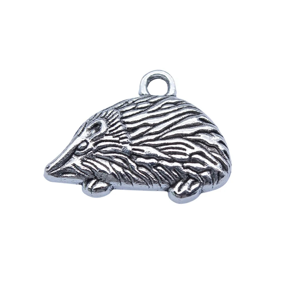 15x20mm 1.1g Antique Silver Zinc Alloy Hedgehog Charm Pendant for DIY Necklace Bracelet Jewelry Making