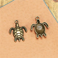 23x17MM Antique Silver Zinc Alloy Turtle Charm Pendant for DIY Necklace Bracelet Jewelry Making