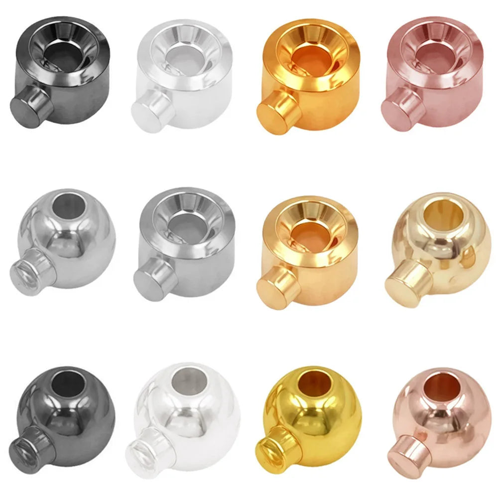 Copper Round Flat Crimp Stopper Beads for Bracelet Necklace Wire Jewelry Findings