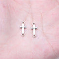 15x6mm 0.37g Antique Silver Zinc Alloy Cross Connector Charm for DIY Bracelet Necklace Making
