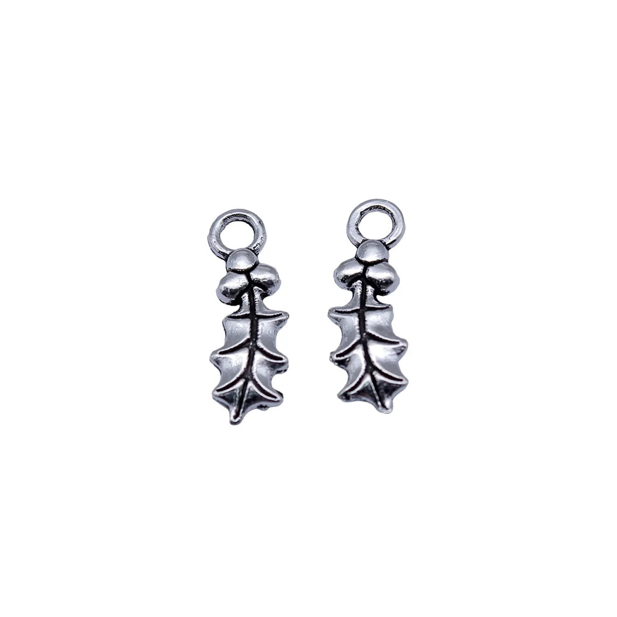 16x5.5mm 0.43g Antique Silver Zinc Alloy Leaf Charm Pendant for DIY Necklace Bracelet Jewelry Making
