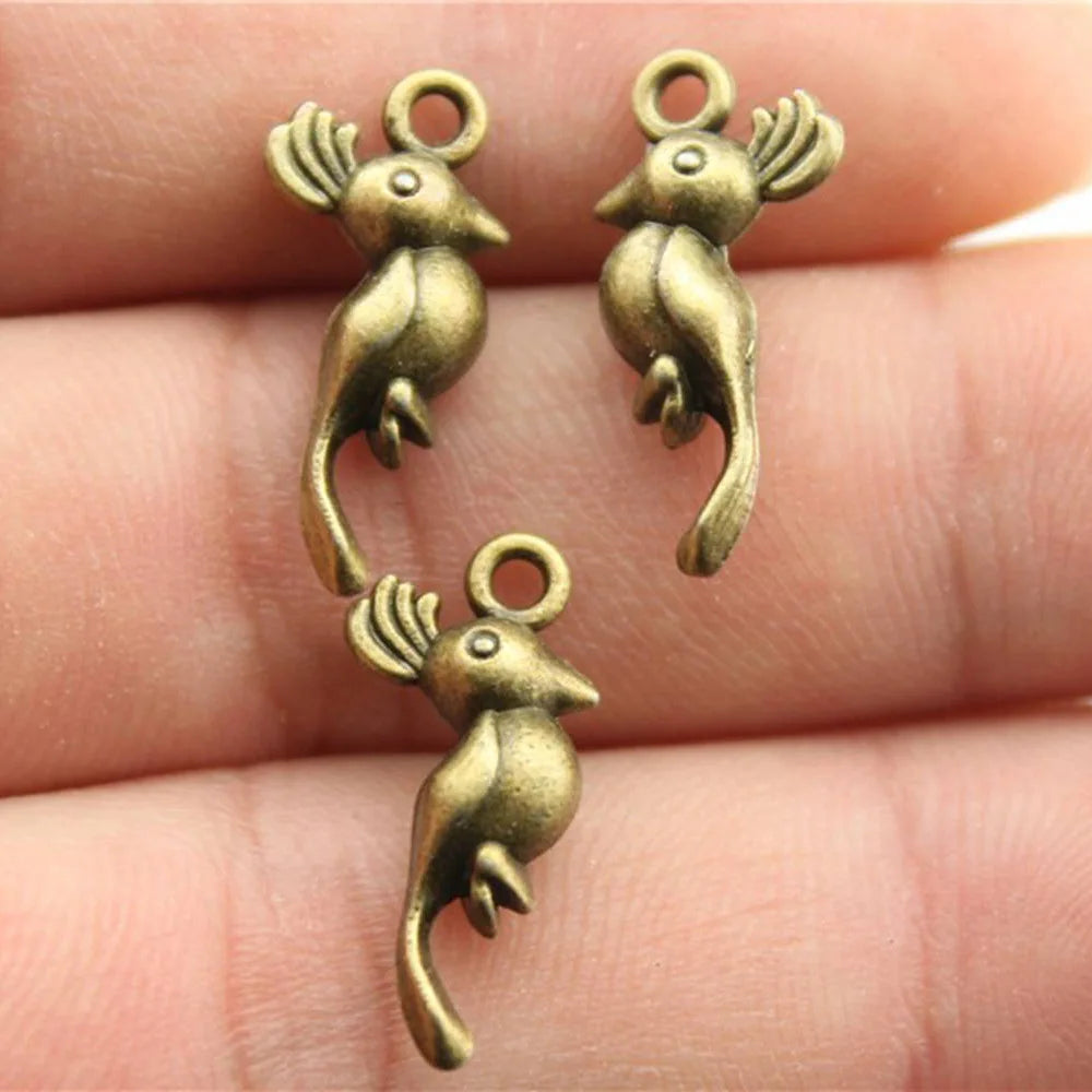 20x9mm 1.7g Multicolor Zinc Alloy Bird Charm Pendant for DIY Necklace Bracelet Jewelry Making