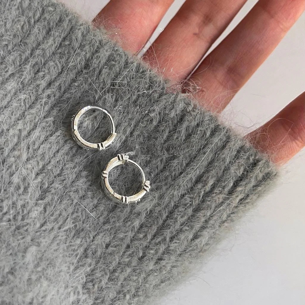 Light Luxury Minimalist Copper Rope Knot Hoop Drop Earrings for Women