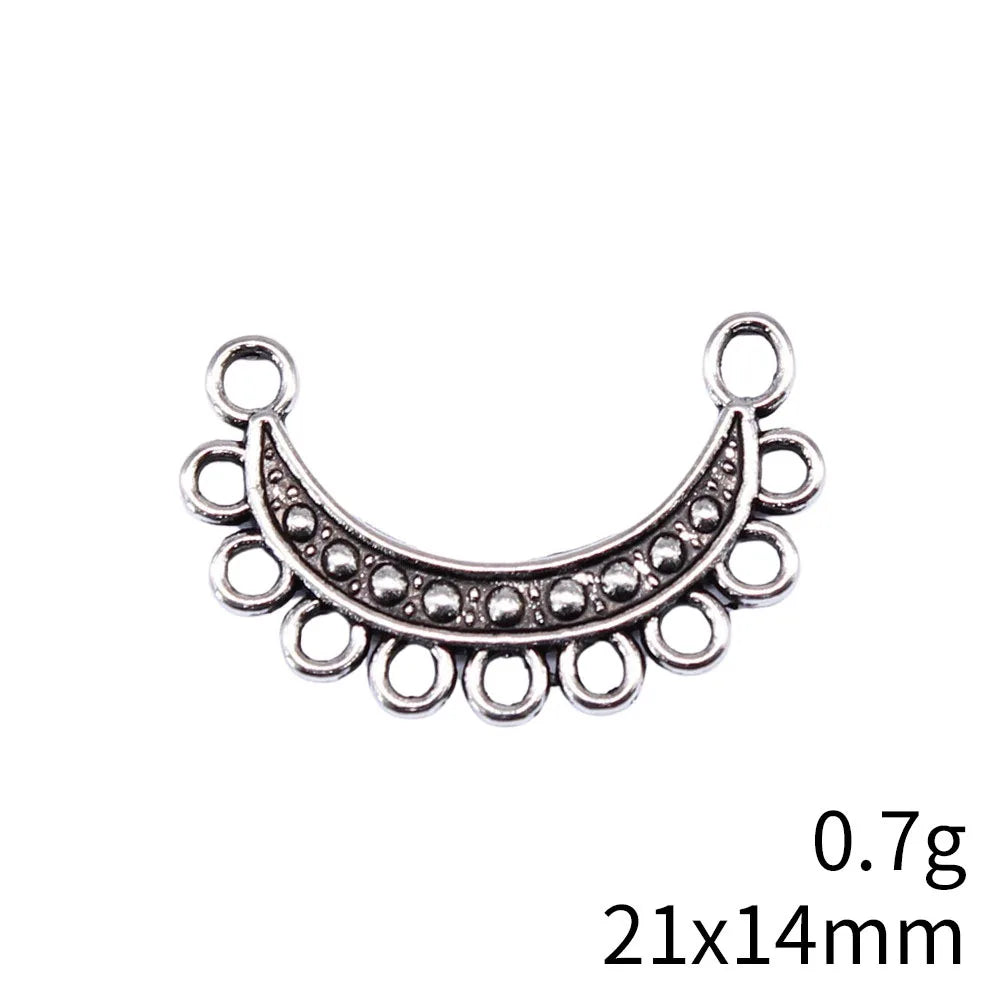21x14mm 0.7g Multicolor Zinc Alloy Geometric Earring Connector Charms for DIY Earrings Jewelry Making