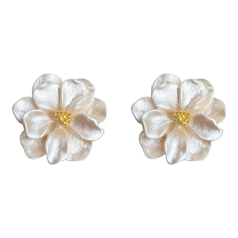 Sweet Summer Flower Resin Drop Earrings For Women, Fresh Minimal Commuter Jewelry