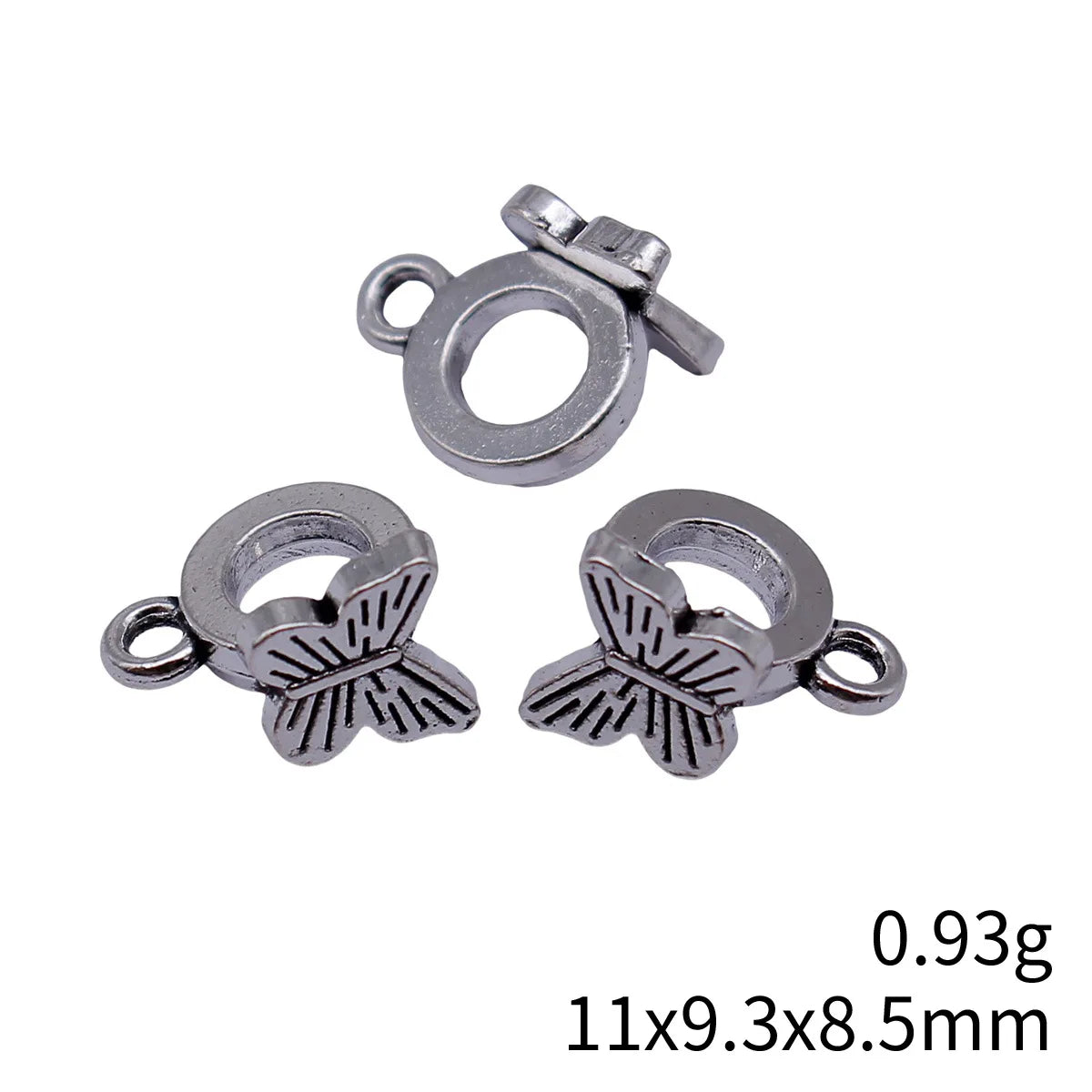 11x9.3x8.5mm 0.93g Antique Silver Zinc Alloy Butterfly Pendant Bail Jewelry Findings for DIY Charm Making