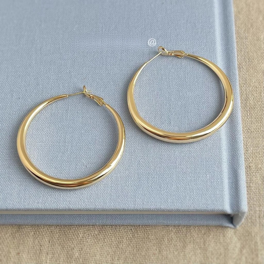 Fashion Geometric Round Hoop Earrings Eco-Friendly Copper Oversized Casual Statement Earrings