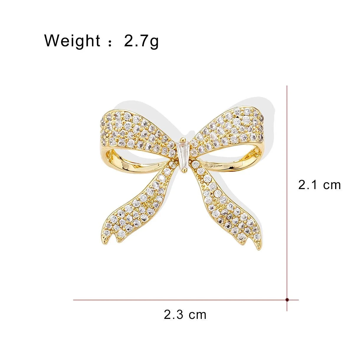 Luxury Bowknot Zircon Rhinestone Enamel Pearl Brooch, Elegant Gold Alloy Lapel Pin Suit Accessory Gift
