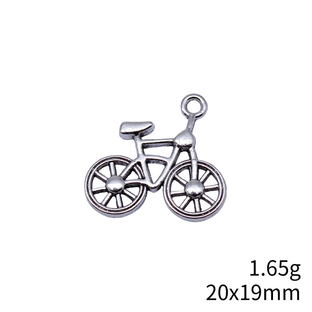 20x19mm 1.65g Multicolor Zinc Alloy Bicycle Charm Pendant for DIY Bracelet Necklace Jewelry Making