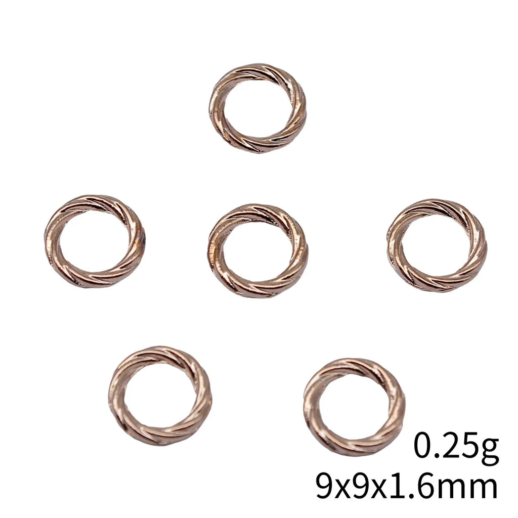 9x9x1.6mm 0.25g Zinc Alloy Round Ring Connector Charm for DIY Necklace Bracelet Jewelry Making