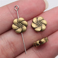 10mm 1.4g Multicolor Zinc Alloy Flower Loose Metal Beads for Bracelet Necklace DIY Jewelry Making