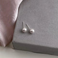 High Quality Rose Glass Pearl Geometric Round Stud Earrings For Women Chic Commuter Jewelry