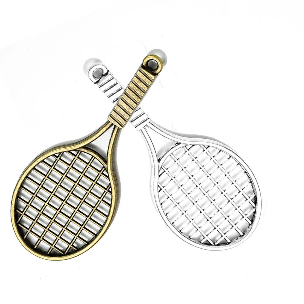 78x31MM Antique Silver Zinc Alloy Tennis Racket Charm Pendant for DIY Necklace Bracelet Jewelry Making