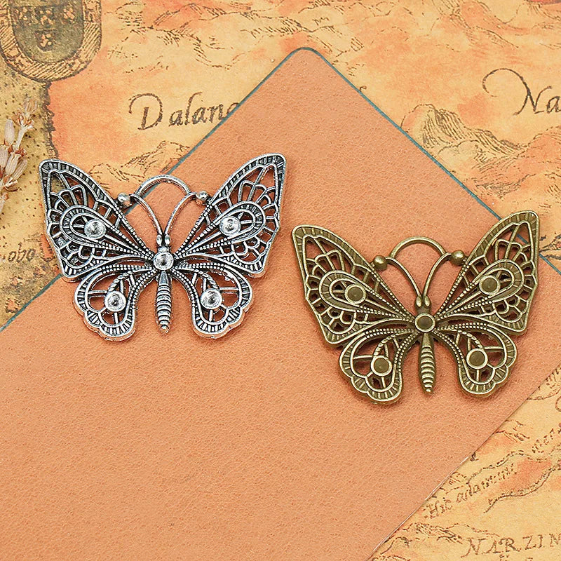 48x35MM Zinc Alloy Butterfly Charm Pendant for DIY Necklace Bracelet Jewelry Making