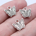12x13mm 0.8g Antique Silver Zinc Alloy Butterfly Charm Pendant for DIY Necklace Bracelet Jewelry Making