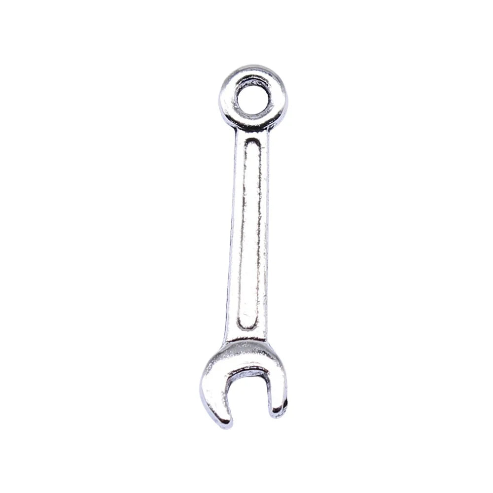24x5mm 0.5g Antique Silver Zinc Alloy Wrench Charm Pendant for DIY Bracelet Necklace Making