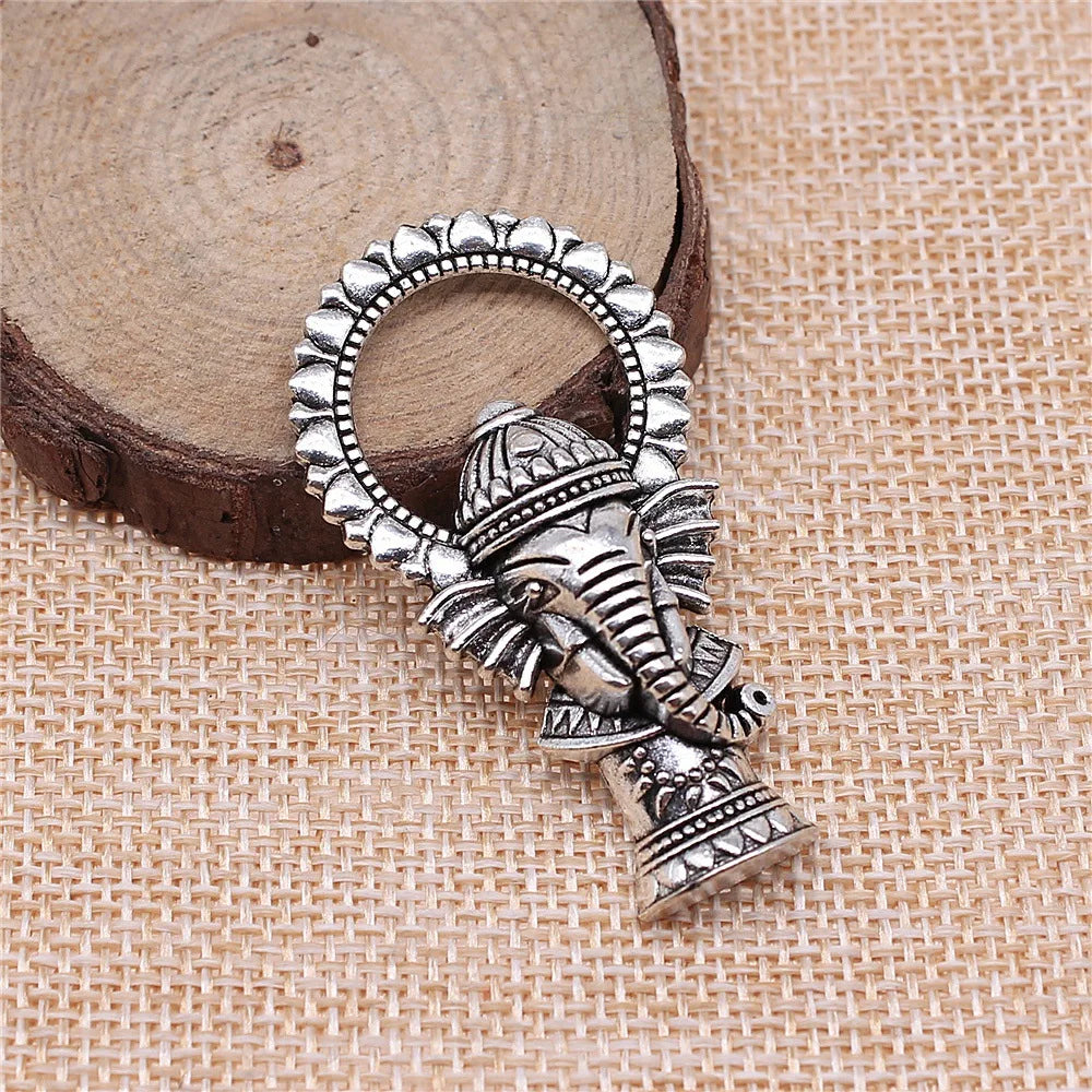 50x28mm 8g Multicolor Zinc Alloy Elephant Charm Pendant for Necklace Bracelet DIY Jewelry Making