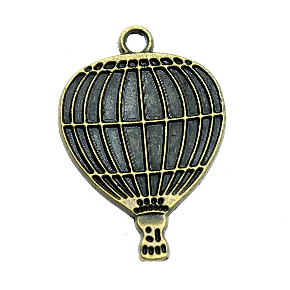 24x16mm 1.5g Multicolor Zinc Alloy Hot Air Balloon Charm Pendant for DIY Jewelry Making
