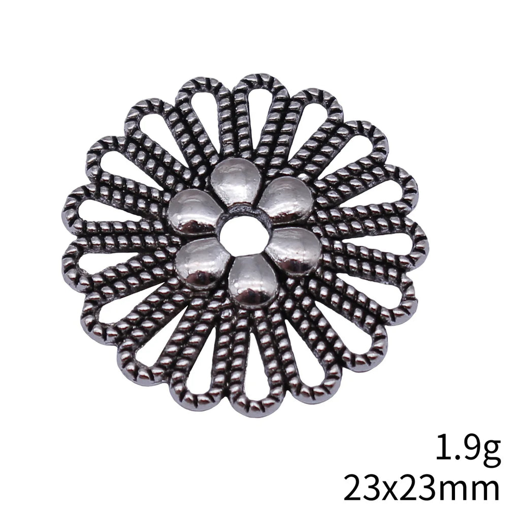 23x23mm 1.9g Multicolor Zinc Alloy Flower Filigree Connector Charm for DIY Bracelet Jewelry Making